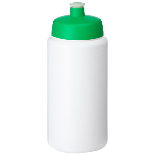 Bouteille promotionnelle 500ml bouchon sport Baseline® Blanc / Vert